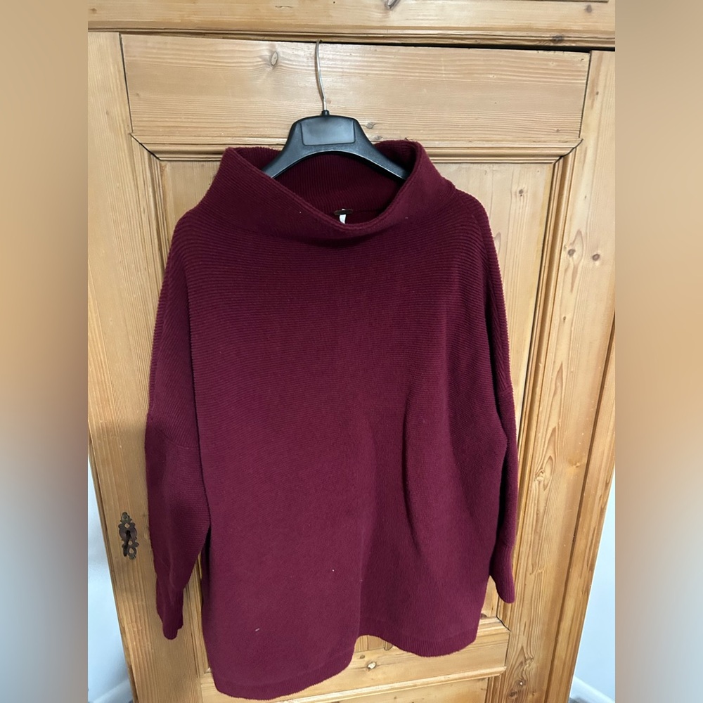 Free people Ottoman Slouchy Tunic - Maroon, M